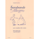 Grovlez Sarabande et Allegro pour Saxophone Alto et Piano AL23218