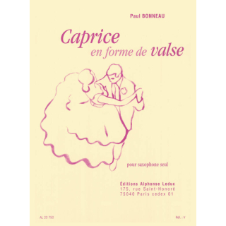 Bonneau Caprice en Forme de Valse pour Saxophone Seul AL20750