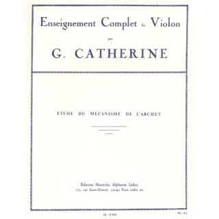 Catherine Etudes du Mecanisme de LArchet Violine AL15816