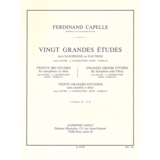 Capelle 20 Grande Etudes Vol. 1 Oboe AL20085