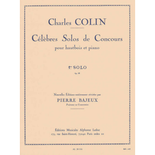 Colin Celebres Solos de Concours N 1 Op. 33 Oboe Klavier AL20613