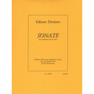 Denisov Sonate pour Saxophone Alto et Piano AL24654