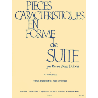 Dubois Pieces Caracteristiques en Forme de Suite Op. 77 Alto Saxophone Piano AL23061