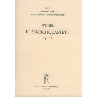 Weiner Streichquartett No. 2 Op. 13 Taschenpartitur EMBZ12089