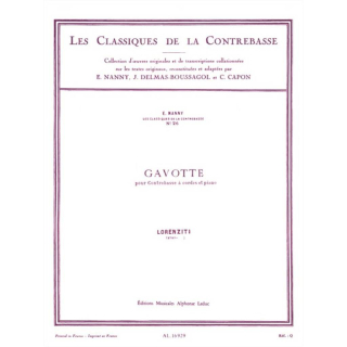 Lorenziti Gavotte Kontrabass Klavier AL16929