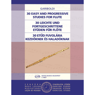 Gariboldi 30 Leichte und Fortgeschrittene Etüden für Flöte EMB8007