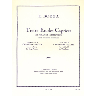 Bozza 13 Capricio-Etüden Posaune AL21708