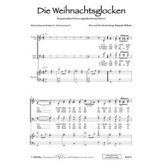 Thibaut Die Weihnachtsglocken MCH 2 stimmig Singpartitur SM2973