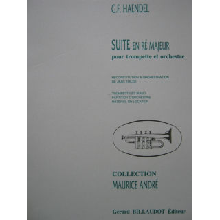 Händel Suite en Re Majeur Trompete Klavier GB3448