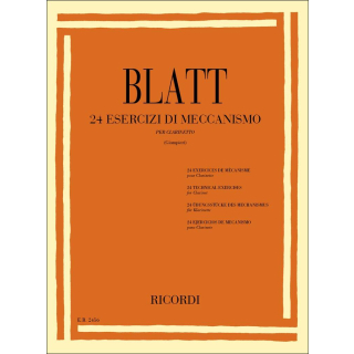 Blatt 24 Esercizi di Meccanismo Klarinette ER2456