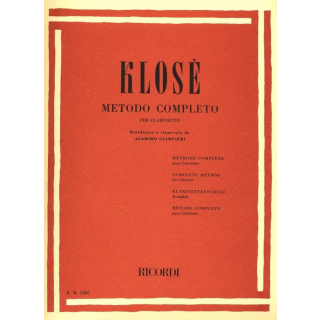 Klose Metodo Completo per Clarinetto ER2487