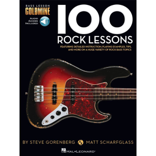 100 Rock Lessons Bass Lesson Goldmine Series Audio HL00131461