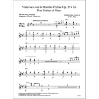Carulli Variations Sur La Marche DAline Op. 219 bis Gitarre 