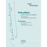 Boulanger 3 Pieces for Alto et Piano AL30767