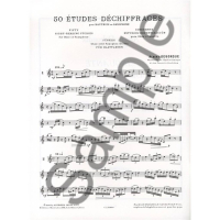 Debondue 50 Etudes - Dechffrages Oboe oder Saxophone AL23849