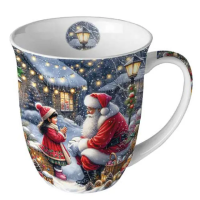 Tasse Fine Bone China Talking with Santa gallery