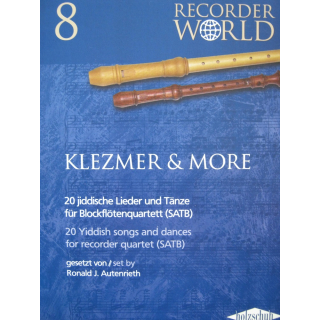 Klezmer &amp; more 20 jiddische Lieder &amp; T&auml;nze Blockfl&ouml;tenquartett VHR3708