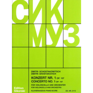 Schostakowitsch Konzert 1 Es-Dur Op 107 Cello Klavier SIK2113