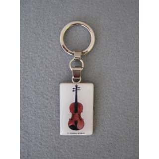 1pcs Schlüsselanhänger Taschenanhänger mit Geige Modell Musikspieldose Spieluhr 