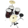 Dimavery DS-200 Schlagzeug-Set weinrot