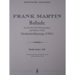 Martin Ballade Posaune Orchster Partitur MPH349