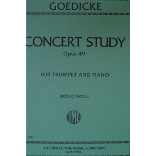 Goedicke Concert Study Opus 49 Trompete C Klavier IMC1728