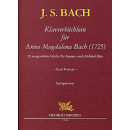 Bach Klavierbuechlein Anna Magdalena Bach 2 Blockfloeten...