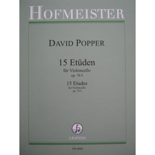 David Popper 15 Et&uuml;den Violoncello op. 76 I FH6056