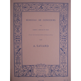 Savard Morceau de Concours Kornett Klavier AL21629