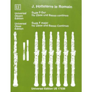 Hotteterre Suite F-Dur Oboe Bass Continuo UE17536