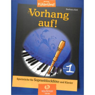 Ertl Vorhang auf 1 Spielbuch Sopranblockflöte Klavier VHR3625