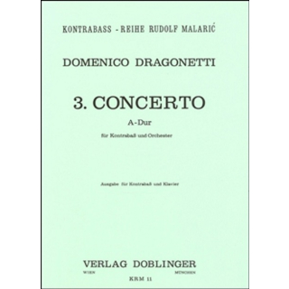 Dragonetti Konzert 3 A Dur Kontrabass Klavier KRM11