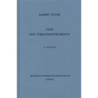 Albert Fuchs- Taxe der Streichinstrumente Buch FH3846