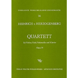 Herzogenberg Quartett Op 75 VL VA VC Klav WW74