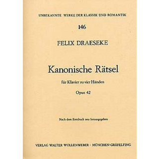Draeseke Kanonische Raetsel Op 42 Klavier 4-haendig WW146