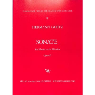 Goetz Sonate Op 17 Klavier 4-händig WW8
