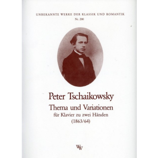 Tschaikowsky Thema & Variationen A-Moll Klavier 4-händig WW200