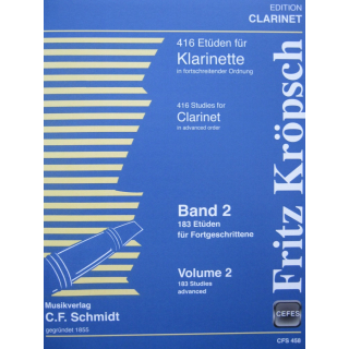 Kroepsch Et&uuml;den 2 Klarinette Fortgeschrittene CFS458