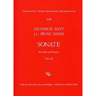 Prinz Reuss Sonate Viola Klavier WW114