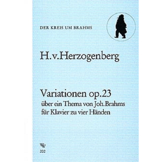 Herzogenberg Variationen OP 23 Ein Thema von Brahms KLAV WW202