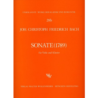 Bach J. Ch. Sonate D-Dur Viola Klavier WW28B