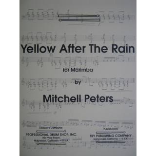 Peters Yellow after the Rain for Marimba