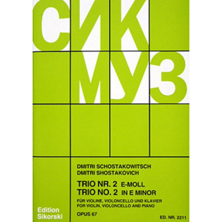 Schostakowitsch Trio 2 E-moll op 67 VL VC KLAV SIK2211