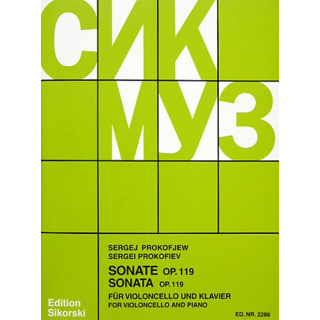 Prokofieff Sonate C-Dur op 119 Cello Klavier SIK2286