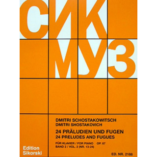 Schostakowitsch 24 Präludien und Fugen BD 2 SIK2188