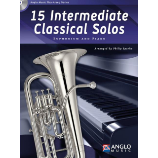 15 Intermediate Classical Solos Bb Euphonium TC/ C Euphonium BC CD AMP 388-400