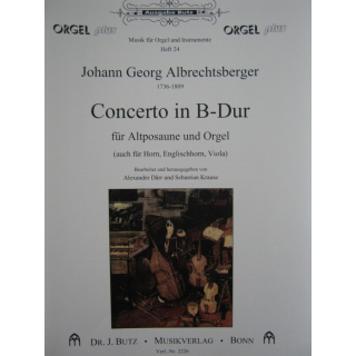 Albrechtsberger Concerto B-Dur Altposaune Orgel BUTZ2226