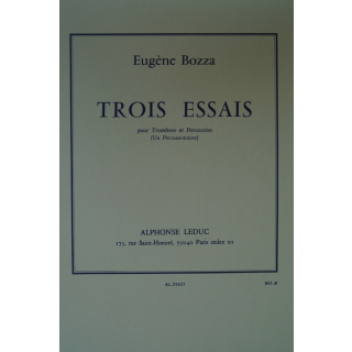 Bozza Trois Essais Posaune Percussion AL25427