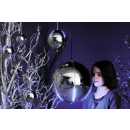 EUROPALMS LED Snowball 8cm, eisblau 5x