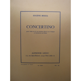Bozza Concertino Tuba Klavier AL23643